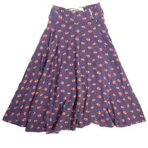 Effie's Heart Skirt Tomatoes Polka Dot Fit and Flare Cotton Stretch Women S